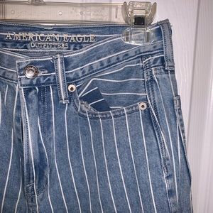 American Eagle Striped Mom Jeans